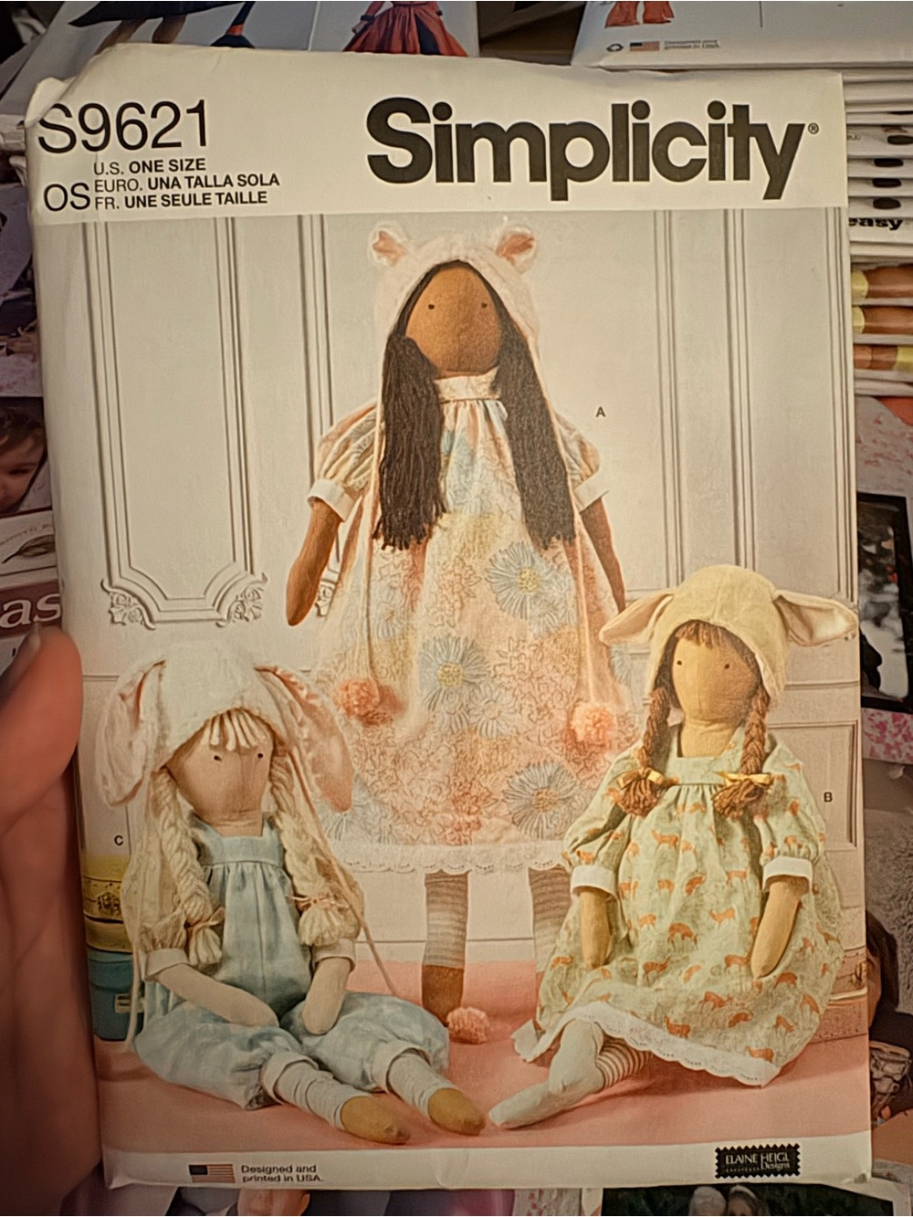 BN UNCUT SIMPLICITY 9621 OS SEWING PATTERNS DOLLS CLOTHES